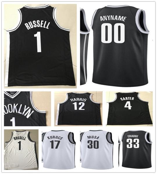 Printed Allen Crabbe DeMarre Carroll Kenneth Faried Jared Dudley Joe Harris D'Angelo Russell Rondae Hollis-Jefferson Jarrett Allen Jersey