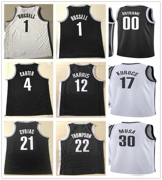 Printed Russell Hollis-Jefferson Allen Shabazz Napier Caris LeVert Spencer Dinwiddie Dzanan Musa Rodions Kurucs Treveon Graham Jerseys