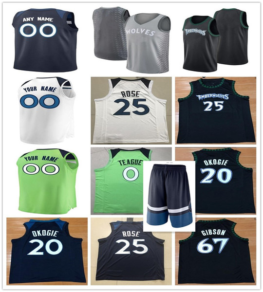 Prnted 0 Jeff Teague Gorgui Dieng Taj Gibson Robert Covington Jerryd Bayless 36 Dario Saric 20 Josh Okogie Derrick Rose Tyus Jones Jersey