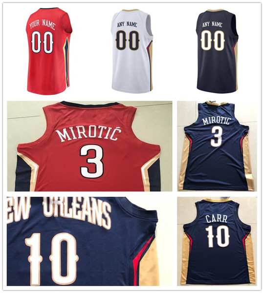 Printed Jrue Holiday Anthony Davis Nikola Mirotic Solomon Hill ETwaun Moore Julius Randle Wesley Johnson Elfrid Payton Darius Miller Jerseys