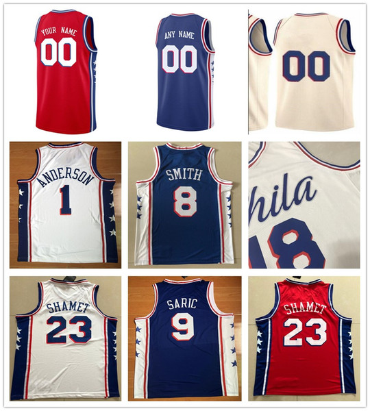 Printed JJ Redick Landry Shamet Zhaire Smith Justin Patton Mike Muscala Amir Johnson Jonah Bolden T.J. McConnell Furkan Korkmaz Jerseys