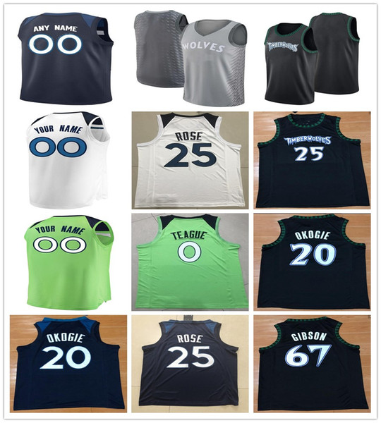 Printed 43 Anthony Tolliver Andrew Wiggins Karl-Anthony Towns Luol Deng James Nunnally Keita Bates-Diop Jared Terrell C.J. Williams Jerseys