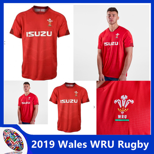 Wales WRU 2018/19 Home S/S Shirt top new rugby jerseys shirt Wales rugby jerseys red men shirt size S - 3XL