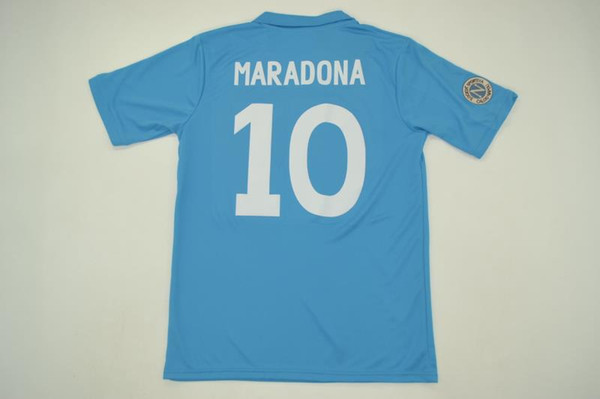 87-88 napoli home jerseys blue classic shirts Maradona Napoles Retor jerseysGiordano Carnevale MAGICA vintage rugby jerseys