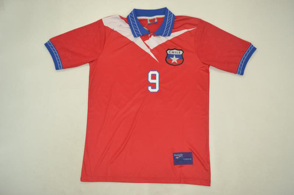 97-98 chile home retro jerseys rugby jerseys Salas Jose Sierra ván el Terrible Zamorano classic vintage red shirt