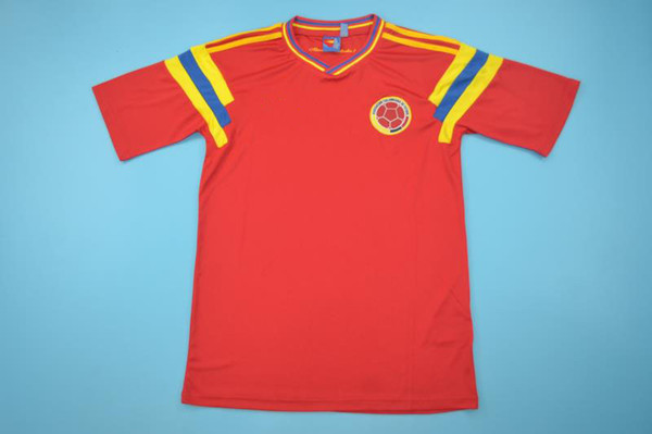 Colombia home shirt for the 1990 World Cup Finals Escobar Valderrama Higuita jerseys Retor jerseys Rugby Jerseys