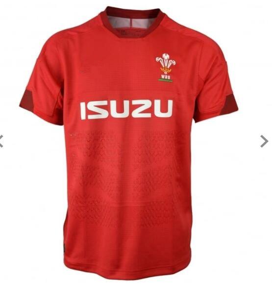 Wales WRU 2018/19 Home S/S Replica Rugby Wales rugby jerseys shirt red men shirt 2019 rugby Wales shirt home free faster size S - 3XL