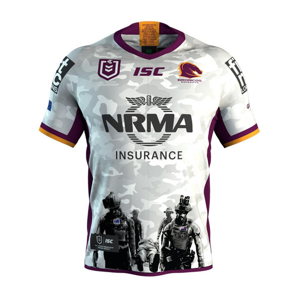 2019 NRL RUGBY JERSEY BRISBANE BRONCOS 2019 ANZAC JERSEY BRISBANE BRONCOS 2018/19 HOME JERSEY National Rugby League Rugby size S - 3XL