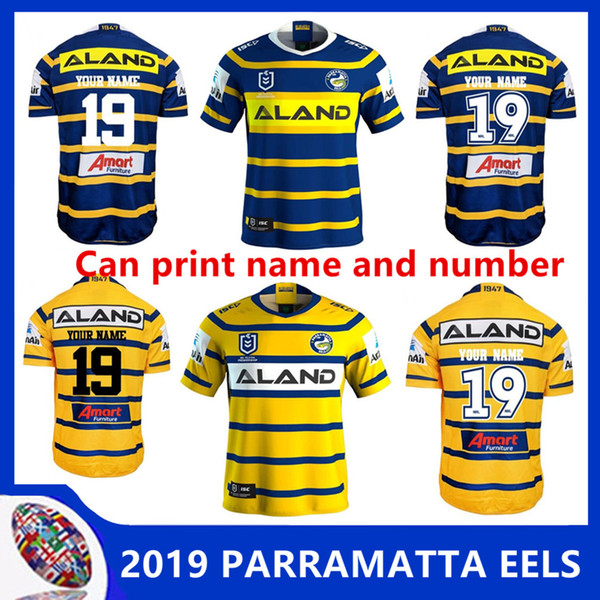 2019 NRL RUGBY JERSEY PARRAMATTA EELS 2019 HOME JERSEY NRL National Rugby PARRAMATTA EELS 2019 AWAY JERSEY size S - 3XL (Can print)