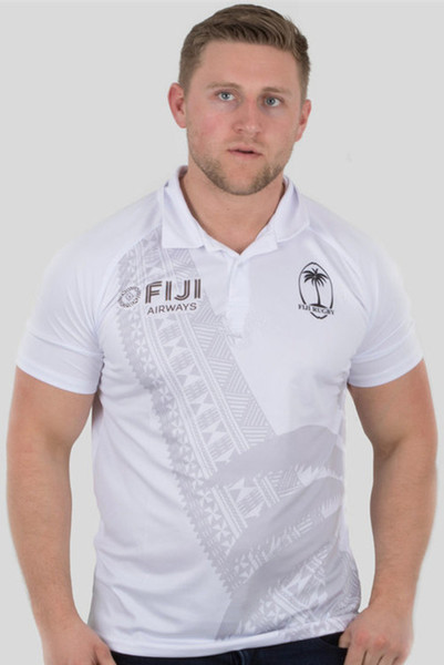 Fiji 7s 2018/19 Players Rugby Polo Shirt 2017-2018 Fiji Rugby Jersey White 16 17 maillot Maglia Adults Men alternative shirts Size S-3XL