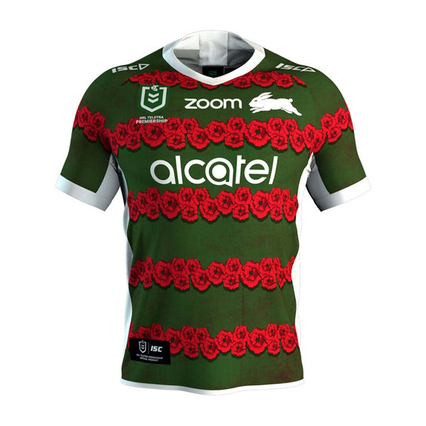 2019 Australia NRL National Rugby League SOUTH SYDNEY RABBITOHS 2019 ANZAC JERSEY 2019 NRL RUGBY JERSEY SOUTH SYDNEY RABBITOHS RUGBY JERSEY