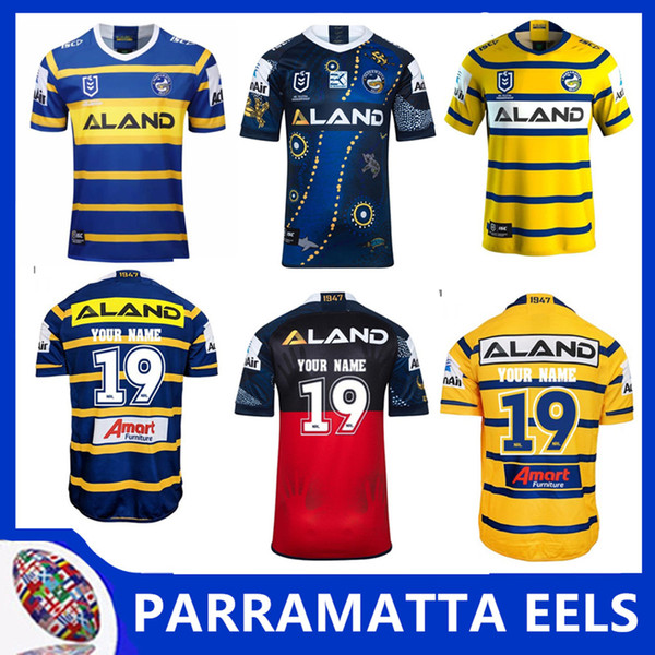 2019 PARRAMATTA EELS HOME RUGBY JERSEY PARRAMATTA EELS AWAY RUGBY JERSEY NRL PARRAMATTA EELS TRAINING SINGLET Rugby Shirts Size S-3XL