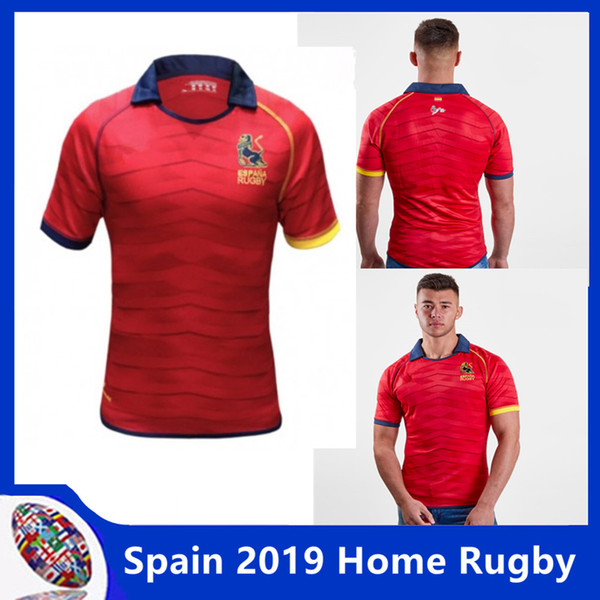 Spain 2018/19 Home Rugby Shirt Spain 2019 Home Rugby Shirt national team Spain 2018/19 Players Hooded Rugby Sweat size S-3XL