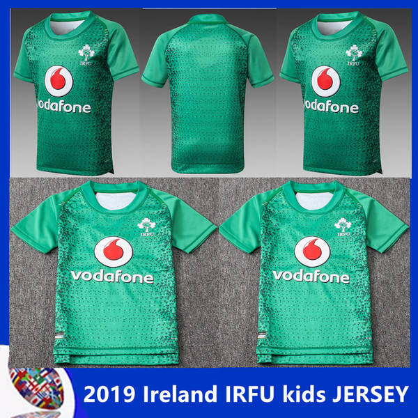 Ireland IRFU 2018/19 Kids Home Rugby Shirt 2019 IRFU Ireland Rugby Jersey Mens Home and Away 2018 New Ireland National Team World Cup