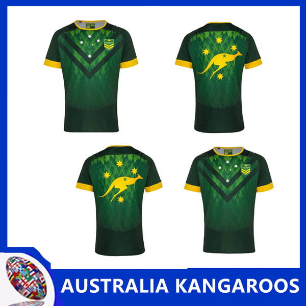 2019 AUSTRALIA KANGAROOS JERSEY AUSTRALIA WALLABIES INDIGENOUS JERSEY 2018/2019 National Australia Rugby Jersey size S -3XL