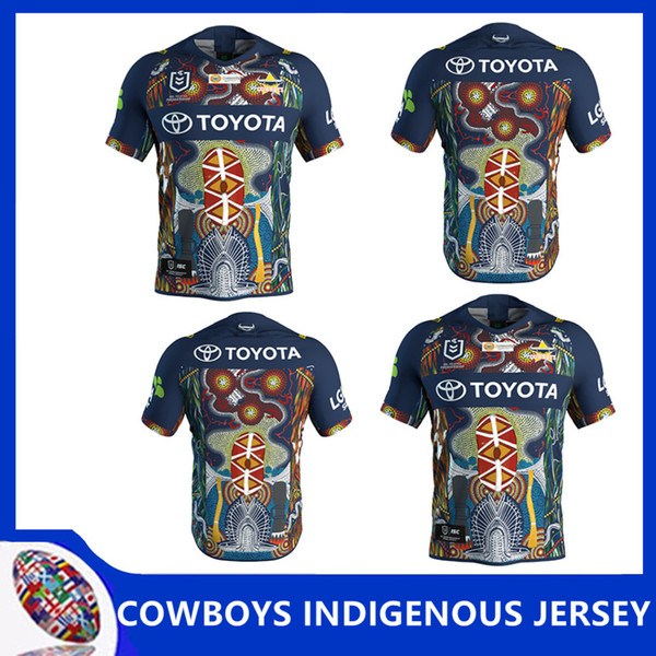 2019 NRL RUGBY JERSEY NORTH QUEENSLAND COWBOYS 2019 INDIGENOUS JERSEY NORTH QUEENSLAND COWBOYS 2019 MEN'S WOMEN IN LEAGUE JERSEY