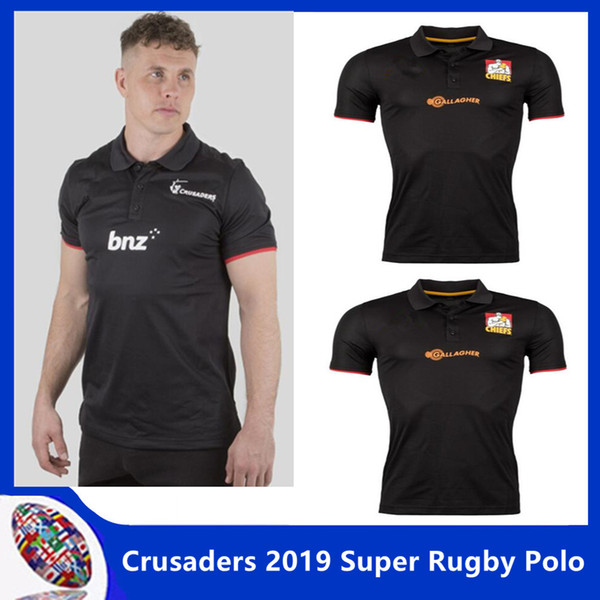 Crusaders 2019 Super Rugby Players Media Polo Shirt 2018/2019 CRUSADERS Super Rugby Home Jersey New Zealand Super Rugby size S-3XL