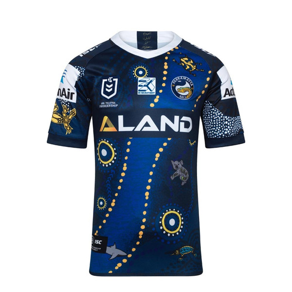 2019 PARRAMATTA EELS HOME RUGBY JERSEY PARRAMATTA EELS INDIGENOUS RUGBY JERSEY NRL PARRAMATTA EELS TRAINING SINGLET Rugby Shirts Size S-3XL