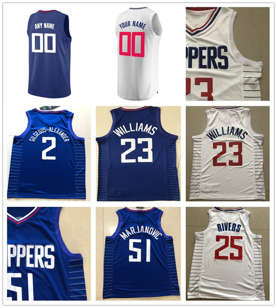 Printed Danilo Gallinari Tobias Harris Marcin Gortat Avery Bradley Lou Williams Boban Marjanovic Milos Teodosic Montrezl Harrell Jerseys