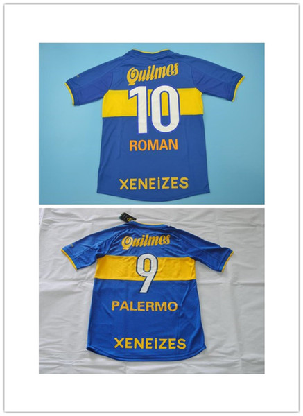 Good quality 2000 Boca Juniors retro roman jersey old jersey retro soccer shirts calssical jersey