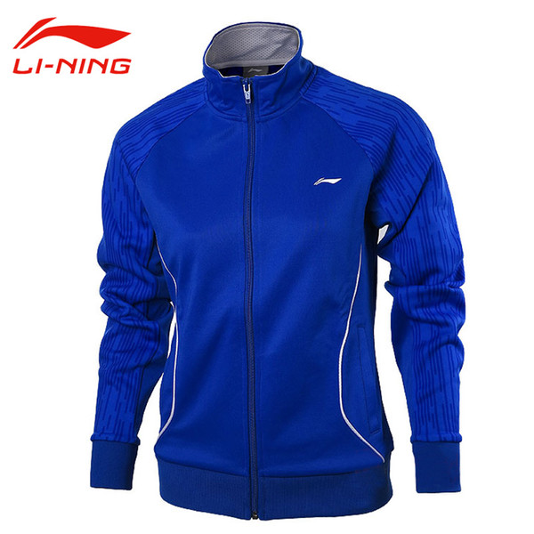 Women's Portable Badminton Jackets Li Ning Breathable Solid Comfortable Ribbed Cuffs Sports Coat AWDK554