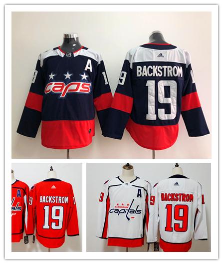 2019 Mens 19 Nicklas Backstrom Washington Capitals Hockey Jerseys Stitched Embroidery 2018 Stanley Cup Final Champions Patch Capitals Jersey