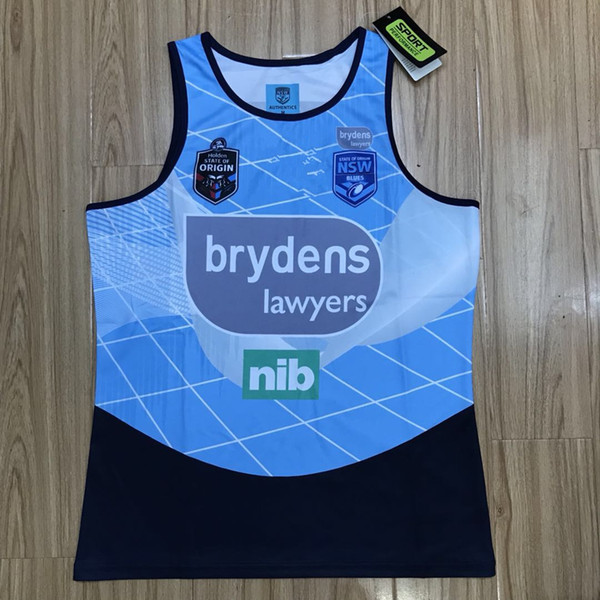 NSW STATE OF ORIGIN 2018 TRAINING SINGLET COWBOY Singlet rugby shirts 2018 BRISBANE BRONCOS Rugby Jerses ize S-3XL