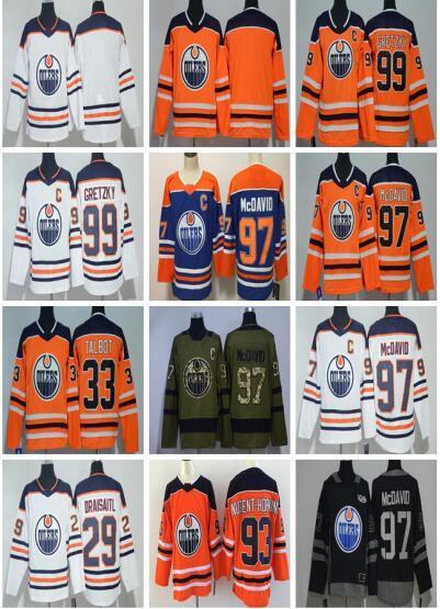 Mens Edmonton Oilers Ryan Nugent-Hopkins Home Away Orange Blue White Hockey Jersey All Players In Hockey Jerseys