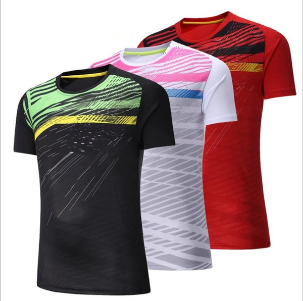 New 2018 women/men badminton wear short sleeved shirts men women table tennis T-shirt sweat absorbent breathable tennis sports clothes