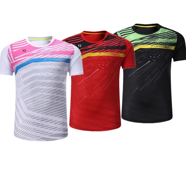 New badminton Shirt Men / women short sleeves tennis T-Shirt Breathable Fast Dry shuttlecock jerseys competition Training ball clothes