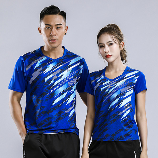 2018 New Sportswear Quick Dry breathable badminton shirt, Tennis T - shirt Women Men table tennis clothes,short sleeve