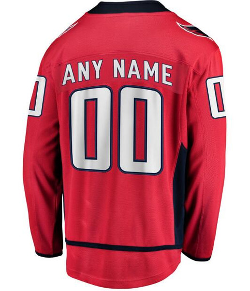 Mens Washington Capitals Custom ALEX Alexander Ovechkin Nicklas Backstrom Tom Wilson Braden Holtby TJ Oshie Evgeny Kuznetsov Hockey