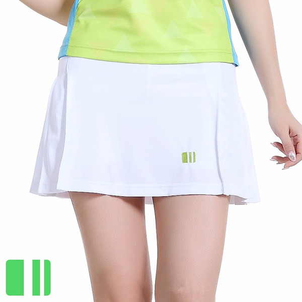 Wholesale-2016 Sports Thin Skirts Girl Pleated Short Skirt Women's Half-length Tennis Ball Culottes Badminton Skort with shorts leggings