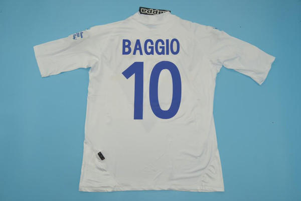 03 04 bresia home white retro jerseys Lycra flexible baggio classic last match worn shirt Roberto Baggio vantage rugby jersey