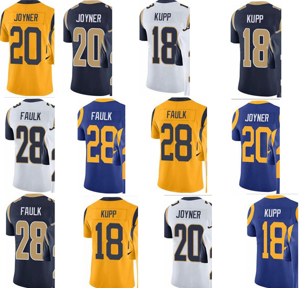 #18 Cooper Kupp 20 Lamarcus Joyner 28 Marshall Faulk Vapor Untouchable Limited/rush/elite jerseys #Hockey Jackets