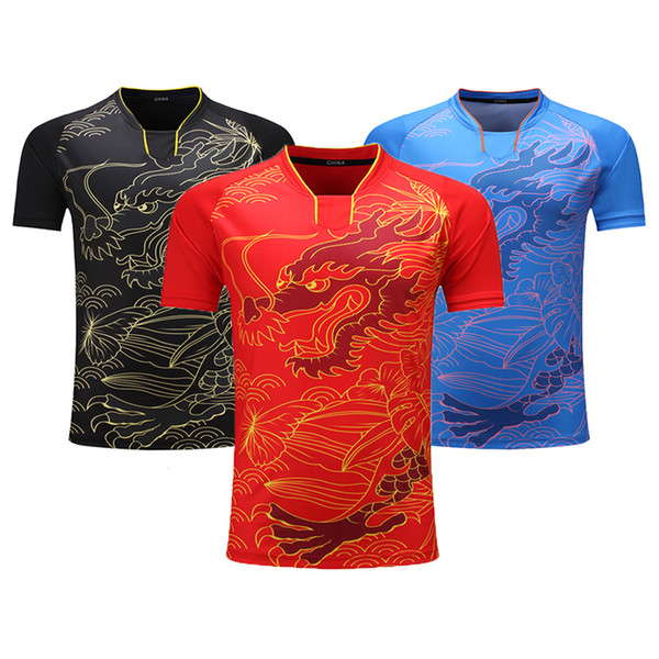 New Team China Table Tennis Shirt Women / Men Table Tennis Jersey Pingpong shirt Ma L , Ding N Uniforms Training T Shirts Y1893006