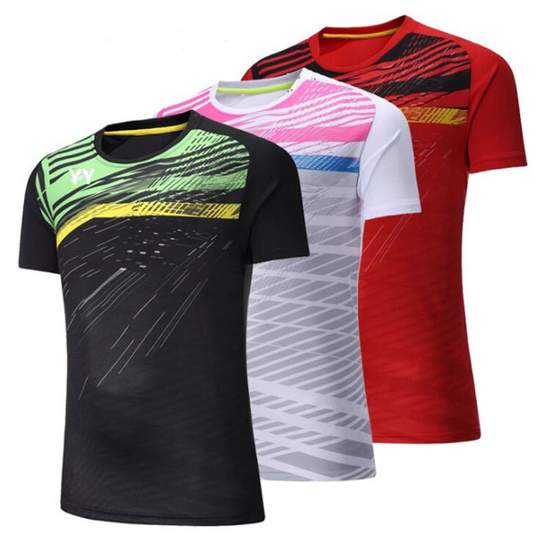 2018 New Tennis Shirt ,Badminton shirts Man Women ,Quick Dry ping pong Tshirt , Table Tennis Jersey , badminton clothes, Tennis wear T-shirt