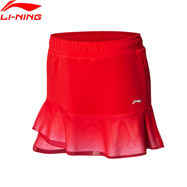 Women Badminton Competition Skirt National Team AT DRY BASE 87%Polyester 13%Spandex LiNing Sports Skirts ASKN006 WQB1034