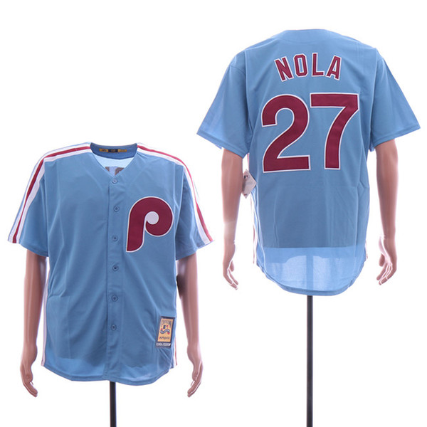 Hot Sale New Philadelphia Mens Phillies #7 Franco 17 Hoskins 20 Schmidt 27 Nola retro Fans Editon Jerseys