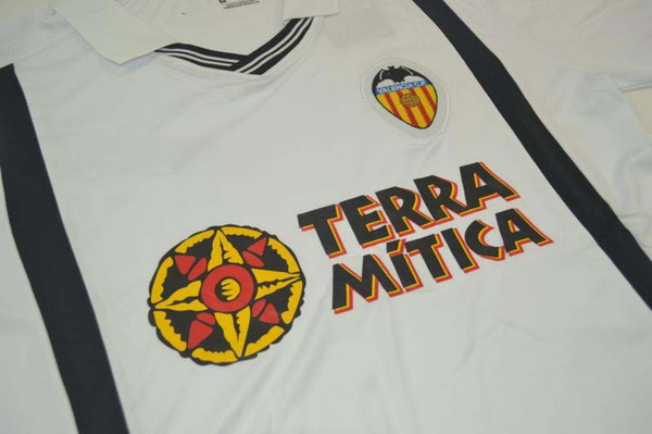 00-01 Valencia home jerseys 2001 champion league final Retor jerseys vintage rugby Jerseys Mendieta Claudio Aimar Ayala Gonzalez Albelda