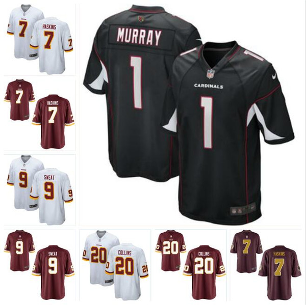 NEW Draft Redskins jersey Dwayne Haskins Landon Collins Montez Sweat Cardinals Kyler Murray Falcons Kaleb Mcgary football jerseys game 4xl