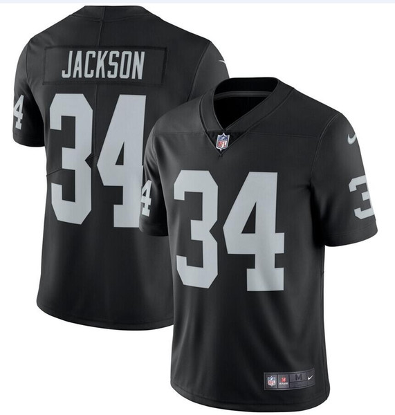 84 Antonio Brown Johnathan Abram Raiders Jersey Clelin Ferrell Josh Jacobs Bo Jackson custom american football jerseys 4XL 5XL 6XL black