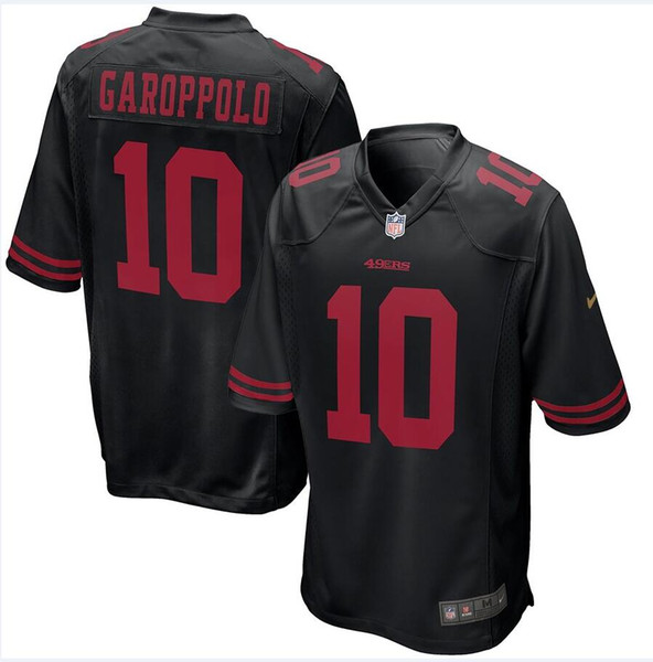 97 Nick Bosa Jimmy Garoppolo 49ers Jersey George Kittle Jerry Rice Deion Sanders Draft custom american football jerseys 4XL 5XL 6XL black