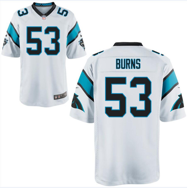 53 Brian Burns Cam Newton Panthers Jersey Christian McCaffrey Luke Kuechly Greg Olsen Will Grier custom american football jerseys factory