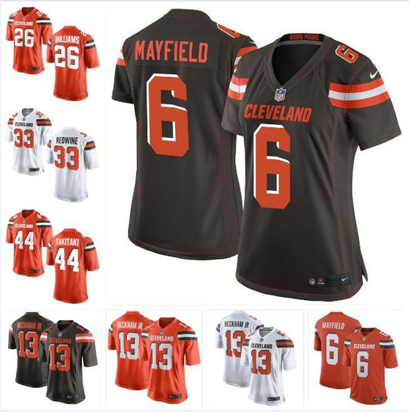 Baker Mayfield Odell Beckham Jr Browns Jersey Sione Takitaki Sheldrick Redwine Donnie Lewis custom american football jerseys new USA NEW