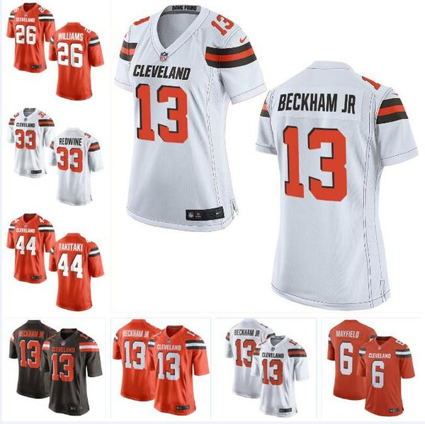 Odell Beckham Jr Browns Jersey Baker Mayfield Bernie Kosar David Njoku Nick Chubb Myles Garrett custom american football jerseys 4xl 5xl