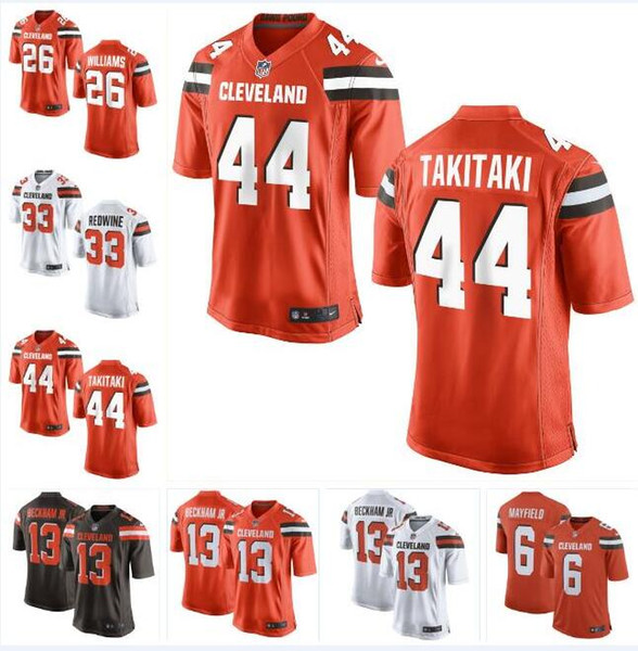 Odell Beckham Jr Browns Jersey Baker Mayfield Bernie Kosar David Njoku Nick Chubb Myles Garrett custom american football jerseys youth mens