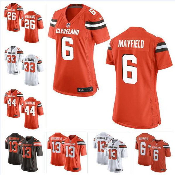 Odell Beckham Jr Browns Jersey Baker Mayfield Bernie Kosar David Njoku Nick Chubb Myles Garrett custom american football jerseys hot sale