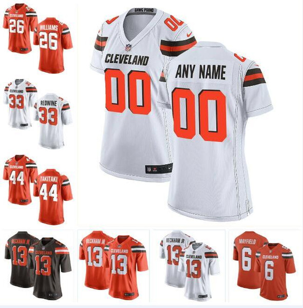 Odell Beckham Jr Browns Jersey Baker Mayfield Bernie Kosar David Njoku Nick Chubb Myles Garrett custom american football jerseys youth kids