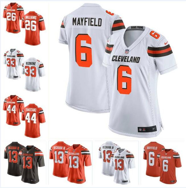 Odell Beckham Jr Browns Jersey Baker Mayfield Bernie Kosar David Njoku Nick Chubb Myles Garrett custom american football jerseys quality